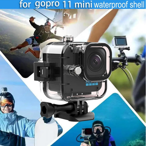 Waterproof Case for GoPro Hero 11 Black Mini, Underwater Diving Case for 45M Depth