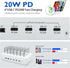 USB C Charging Station for Multiple Devices Apple, 100W 4 PD and 2 USB Charger Stations Compatible with Apple iPhone