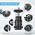 12MM Tripod Ball Head, UTEBIT 360 Rotatable Metal Mini Ball Head with 1/4" Hot Shoe, Camera Mount Adapter for Sport