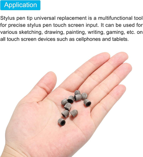 MECCANIXITY 12pcs 6mm Stylus Pen Fine Tips for Capacitive Touch Screen, Universal Replacement Fiber Tips