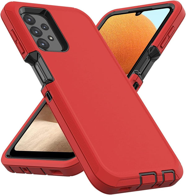 Shockproof Dustproof Case for Samsung Galaxy A32 5G, for iPhone Samsung Galaxy A32 5G (Red)