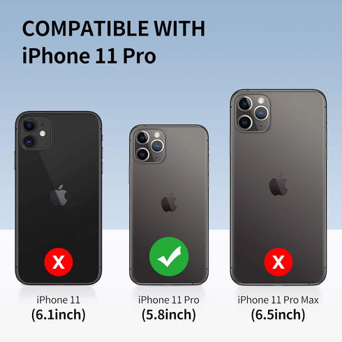 SPORTLINK iPhone 11 Pro Waterproof Case, Full Body Underwater/Rugged/Heavy Duty Shockproof/Dustproof Case with Built-in Screen Protector for iPhone 11 Pro 5.8 Inch (Black)