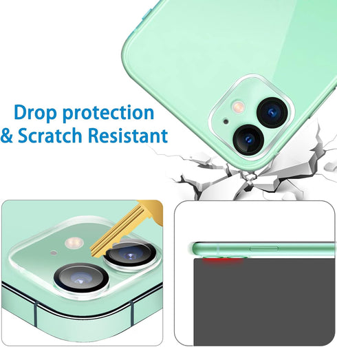 Ultra HD Camera Lens Protector for iPhone 11 & 12 Mini - 3 Pack, 9H Hardness, Anti-Scratch, Case Friendly, Easy Install.