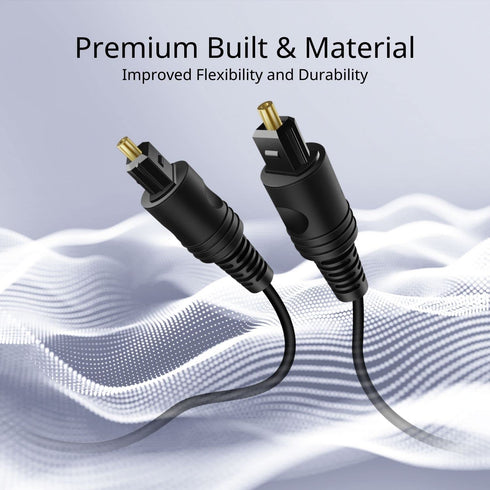 TNP Digital Optical Audio Cable 6 Feet S/PDIF Fiber Optic Toslink Cable for TV, Soundbar, Home Theater, PS4, Xbox