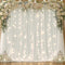 Shillance 10x10ft Cream White Chiffon Backdrop Curtain with Lights String for Wedding Sheer