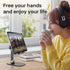 Mechrig 4-11" Foldable Phone Stand for Desk - Adjustable Height & Angle Cell Phone Holder, Portable Tablet Stand