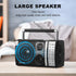 LEOTEC AM FM Portable Bluetooth Radio, Best Reception, Plug in Wall or Battery Operated, Great for Home