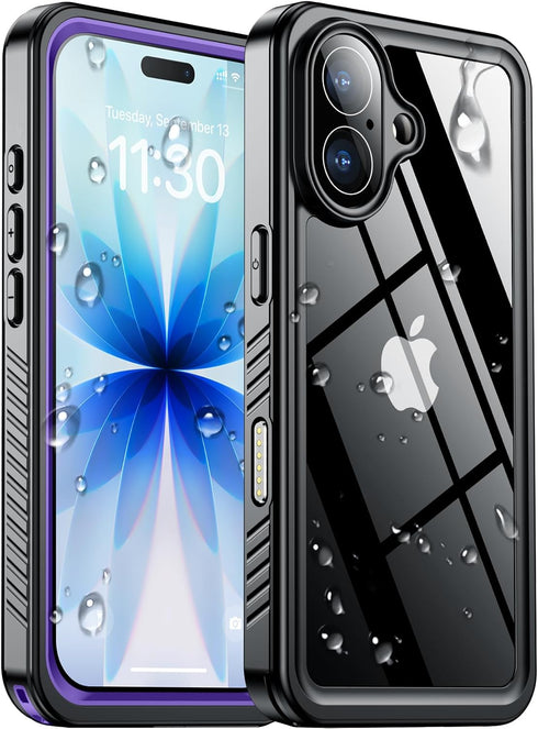SPIDERCASE for iPhone 17 Case Waterproof, Built-in Lens & Screen Protector, Full Heavy
