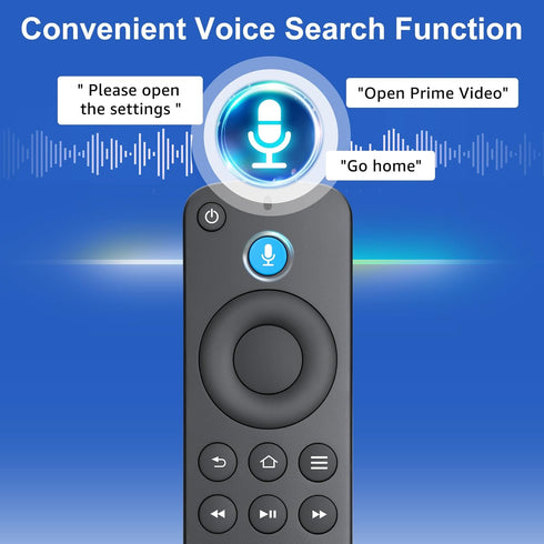 Voice Remote Control Replacement for Fire TV Stick, Cube, and Insignia-Toshiba-Pioneer Smart TVs