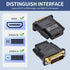 DVI to HDMI Adapter, Bidirectional DVI (DVI-D) to HDMI, Male to Female, 2-Pack, Gold-Plated for Computer, Projector