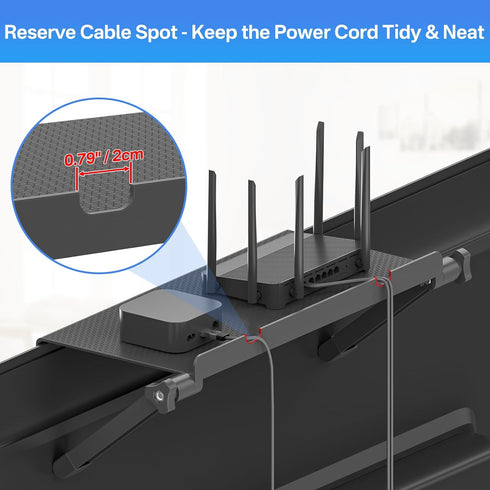 13 Inch Wide Platform TV Top Shelfs - Adjustable Cable Box Shelf for Wall Mounted TV Shelf for Cable Box, Streaming