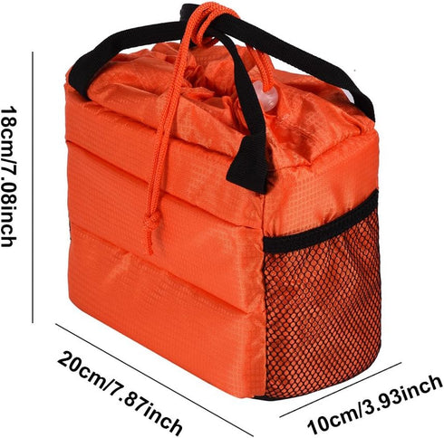 Waterproof Padded DSLR/SLR Camera Bag, Portable Shockproof Protective Case Carrying Pouch for DSLR Camera/Lens (Orange)