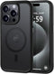 MOCCA iPhone 15 Pro Case - Slim Translucent Matte, 13FT Military Drop Protection, MagSafe Compatible, Black, 6.1''