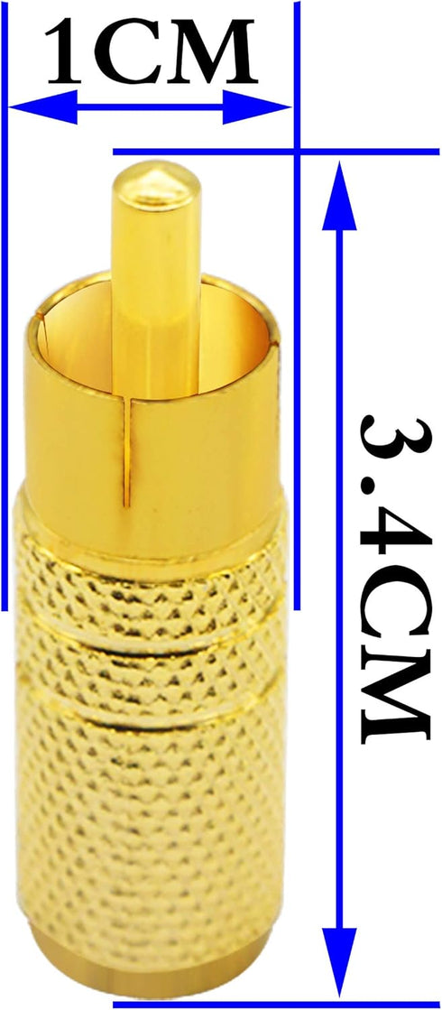 zdyCGTime Gold Plated RCA to 3.5MM Audio Adapter, 3.5mm Female to RCA Male Plug Connector, 2 Pack