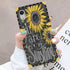 BOYYUNGYU Square Phone Case for iPhone Xr with Sunflower You are My Sunshine Pattern Soft TPU Metal Plating Four-Corner Anti-Drop and Shock-Proof Protective Case