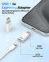 MoKo Lightning to USB C Male Adapter 4 Pack, Fast Charging Adapter for iPhone 15/16 Pro/Max, Galaxy S24, White