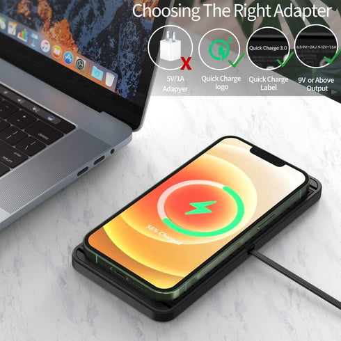 LOOSAU Wireless Car Charger, 15W Non-Slip Fast Charger for Android and iPhone 11/12/13/14/15 Pro Max
