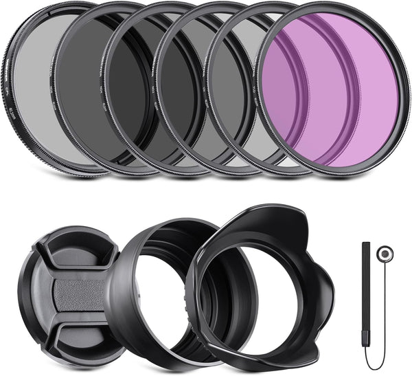 NEEWER 40.5mm ND Filter Pack and Lens Accessories, ND2 ND4 ND8 UV FLD CPL Filter Kit