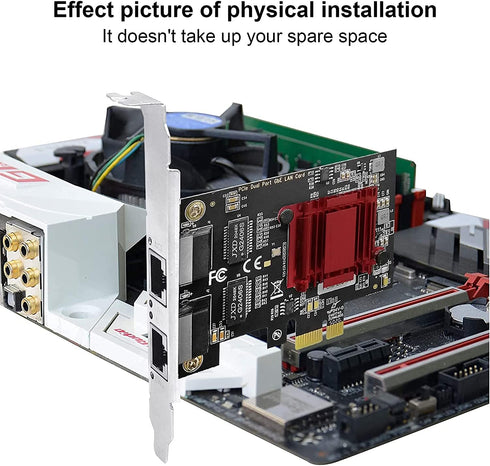 ULANSeN 1000M 82575/82576 Dual-Port PCIe Gigabit Network Card PCI Express Ethernet Adapter with Intel Two Ports LAN NIC
