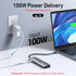 USB C Docking Station Dual HDMI Monitor, USB C to Dual HDMI Adapter with PD Charging, SD/TF, USB A&C 3.0 Ports