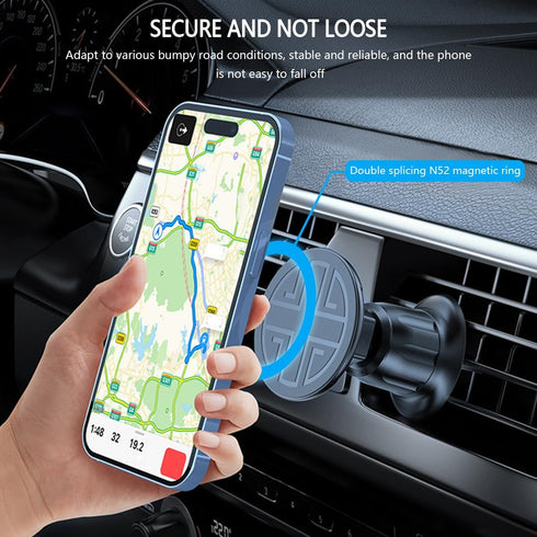 Mandark 360 Magnetic Car Phone Holder, Rotation Auto Air Vent Smartphone Holder Mount, Vehicle Interior Cellphone Mount