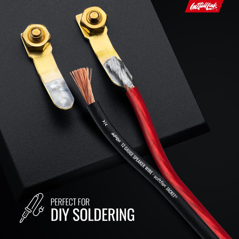 Install Link 12 Gauge Speaker Wire for Car, Home or RV Audio Cable, 30ft