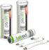 FuelRod USB-C Portable Charger Kit - Pack of 2, Includes All Cables & Adapters, Rechargeable Backup Power Bank