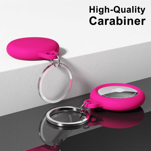 oakxco Silicone Airtag Keychain, Airtag Holder with Key Ring, Cute Accessories for Kids, Luggage, Car, Waterproof