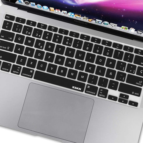 XSKN Silicone Keyboard Cover Skin K-351DU for 2020 MacBook Air 13.3" A2179 A2337 M1 Chip (US Spanish Black)