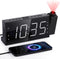 Mesqool Projection Alarm Clock with FM Radio, Large Number Display, USB Charger, Dual Alarms, Sleep Timer