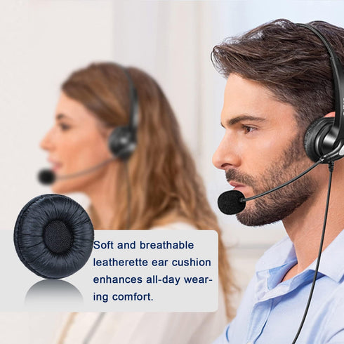 Ear Cushions for Plantronics Headset Replacement, Compatible with HW251N HW261N HW510 HW520 Blackwire (4 Pack)