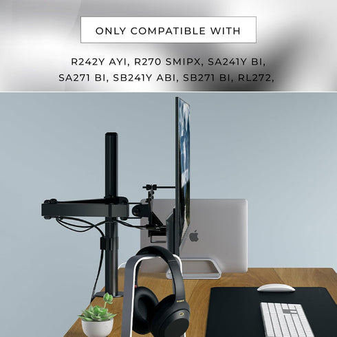 HumanCentric VESA Mount for Acer Monitors SA241Y bi, SA271 bi, SB241Y Abi, R242Y Ayi, VESA 75x75 or 100x100