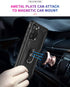 Samsung A02s Case with HD Screen Protector, Military-Grade Kickstand Holder, Shockproof Cover for Galaxy A02s, Black