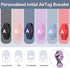 Waterproof AirTag Bracelet for Kids, Personalized Initial Letter Holder, Adjustable Anti-Lost GPS Tracker, A