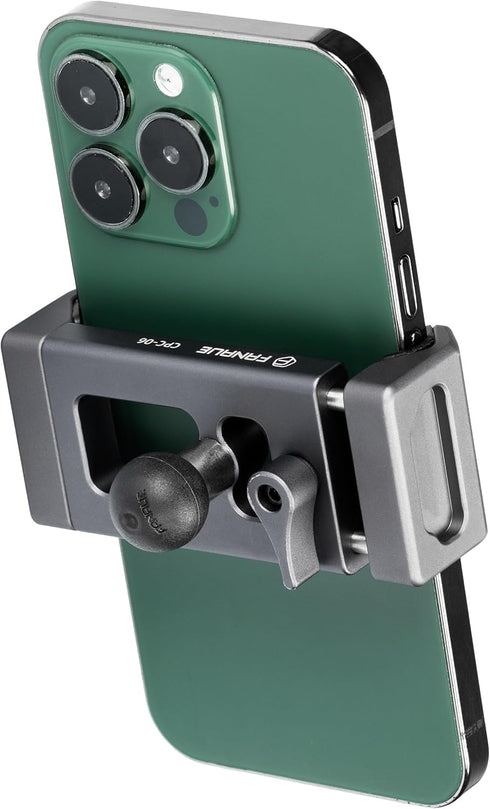 FANAUE Aluminum Phone Holder - 17mm Ball Head Compatible with Garmin Mounts for 6-8.5" Smartphones