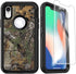 Compatible iPhone XR Case with Screen Protector - Camo Design, Shockproof 3-Layer Rugged Heavy Duty Case