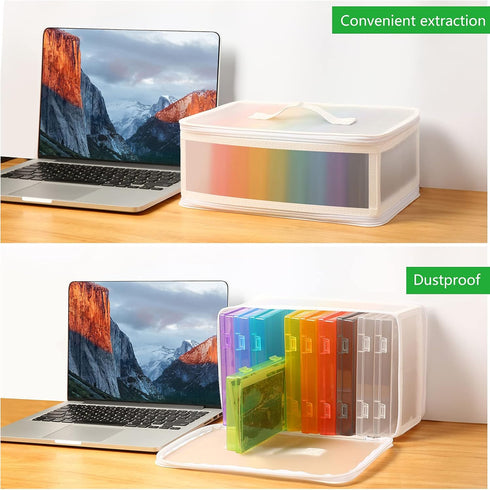 Photo Storage Bag 4x6, 10 Inner Large Photo Storage Box for up to 1000 Photos, Craft Keeper with Handle for Photo