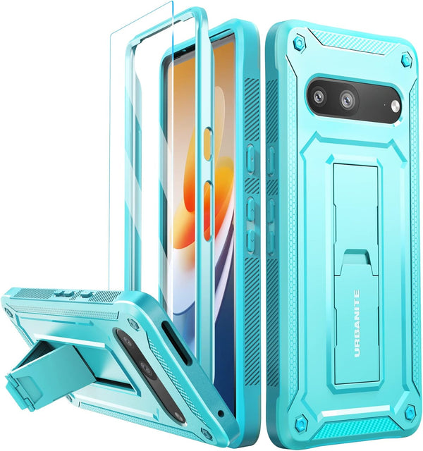 URBANITE Military Grade Rugged Case for Google Pixel 7, Shockproof Protective Cover with Screen Protector and Kickstand