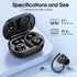 Wireless Earbuds, 2023 Bluetooth Headphones 5.3 Sport, 50H Earbuds with Earhooks, Deep Bass Stereo Noise Cancelling.