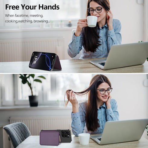 17pro/17/16/15/14/13/12 4-Card TopMade for MagSafe Wallet, Strongest Magnetic Card Holder for iPhone Series(Not