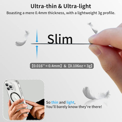 Universal Metal Rings Compatible with MagSafe Sticker - (Black, Silver, White)
