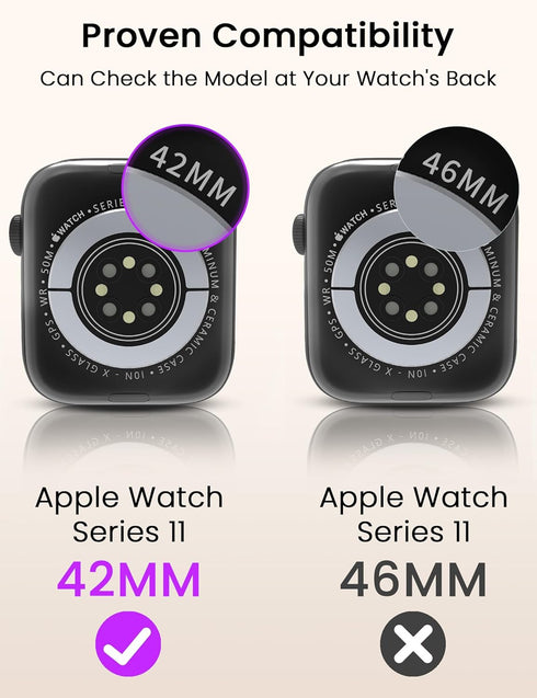 11 42mm (6 Pack) 11 42mm, Sinoacc Screen Protector Compatible with Apple Watch Series Self-Healing TPU Flexible Film