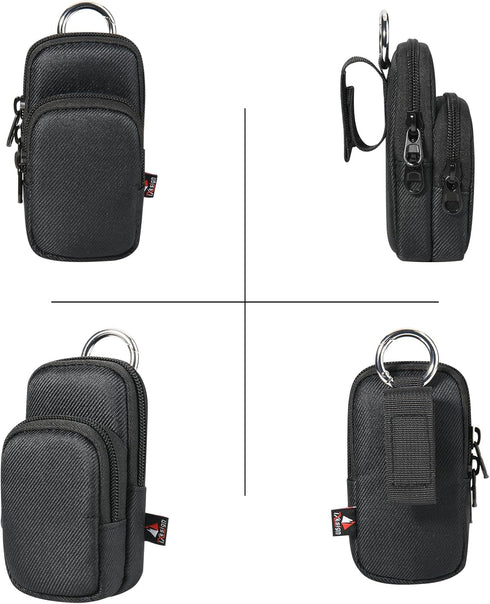 TXEsign MP3 MP3 Player Case for AiMoonsa Player with Accessory Pocket, Travel Carrying Case Dual Zipper Belt Storage