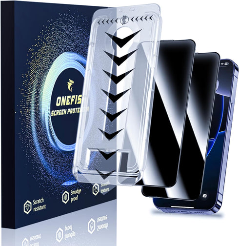 OneFish for iPhone 16 Pro 6.3inch Tempered Glass Screen Protector 2 Pack