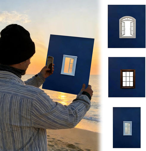 Generic (1, Creative Window Frame Photography Prop, Lightweight & Portable Photo Framing Prop, Classic Minimalist
