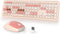 Typewriter Wireless Keyboard and Mouse Combo, 2.4G Office 104 Keys Retro Punk Keyboard for Laptop PC Desktops