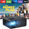 CiBest Portable Mini Projector White, 2025 Upgraded Full HD 1080P Projector, Movie Projector