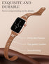 Slim Leather Bands with Charms for Women, Compatible with Apple Watch Band 38mm 40mm 41mm