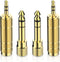 DIGITNOW Headphone Adapter 6.35mm (1/4 Inch) Male to 3.5mm (1/8 Inch) Female, Audio Stereo TRS Converter (4-Pack)