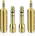 DIGITNOW Headphone Adapter 6.35mm (1/4 Inch) Male to 3.5mm (1/8 Inch) Female, Audio Stereo TRS Converter (4-Pack)
